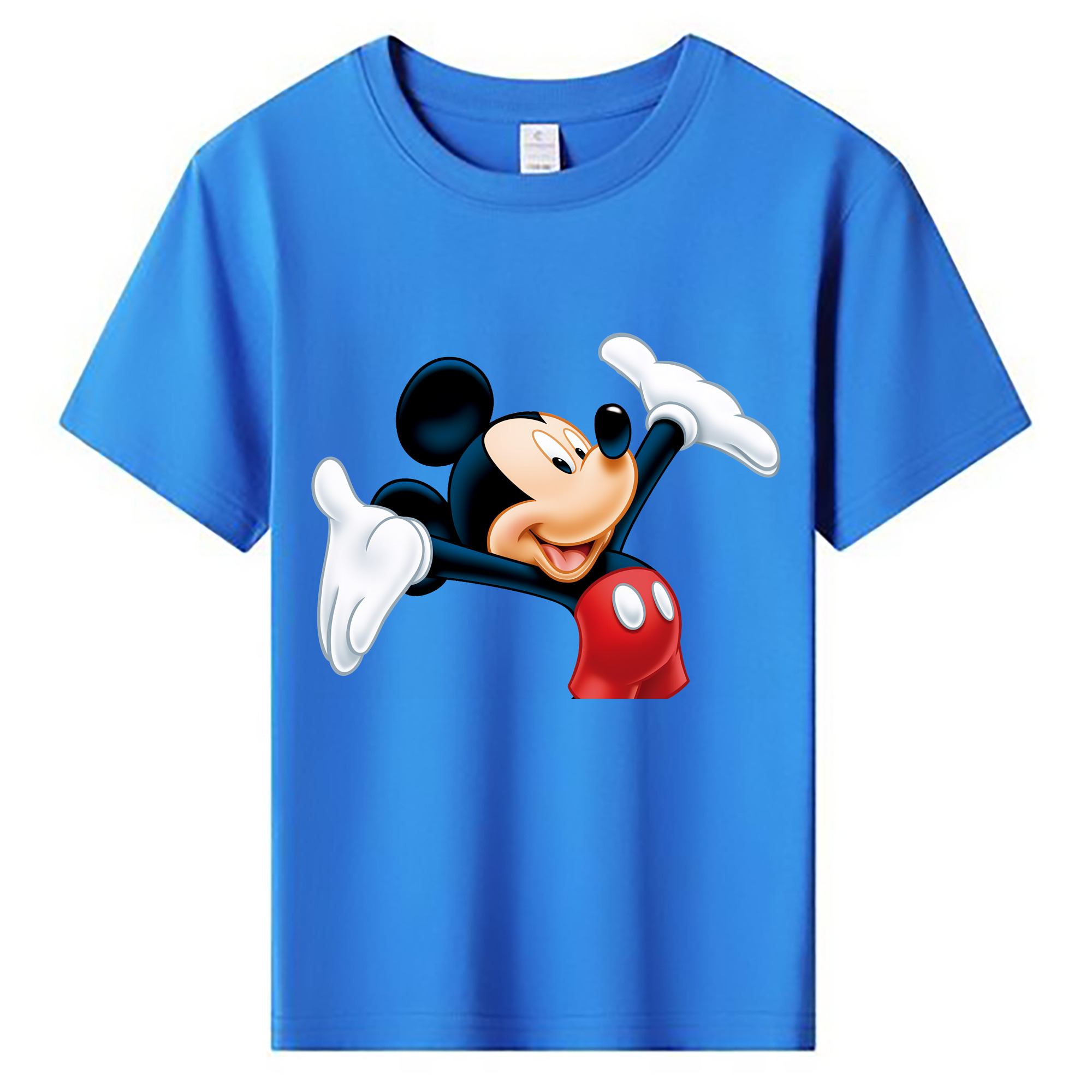 （画像用） ミッキーマウス Mickey Mouse 綿100％キッズTシャツ（フロントプリント）